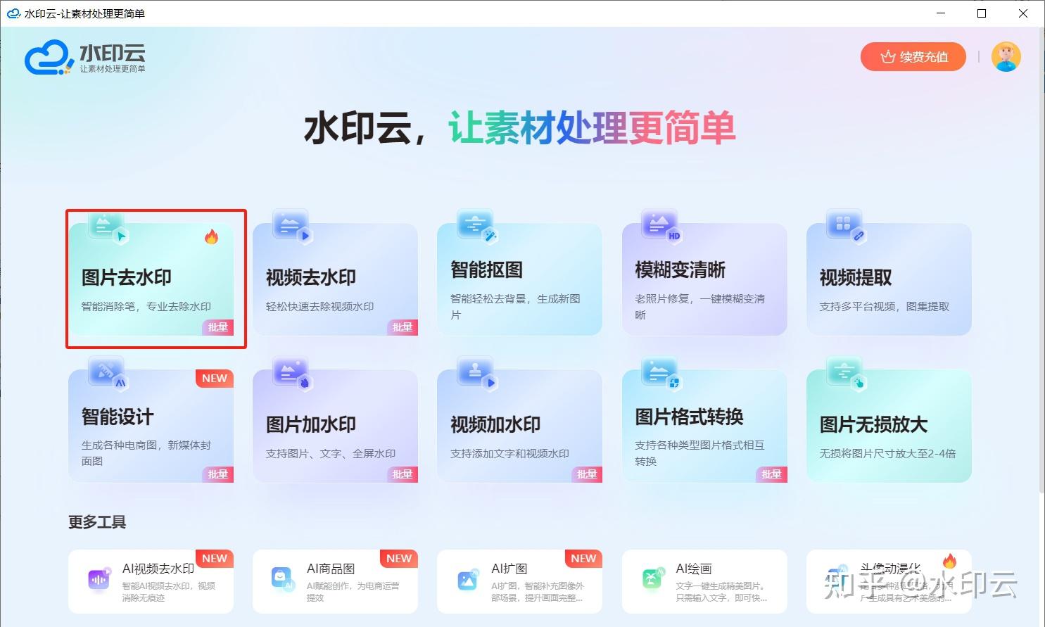 AI水印去除工具