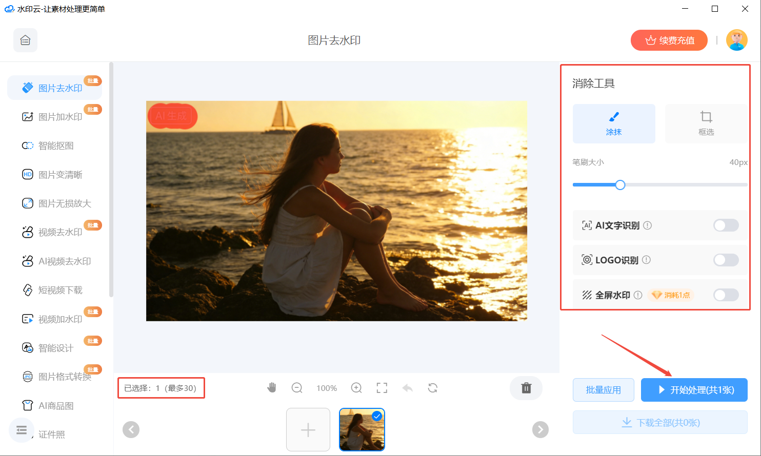 AI生成图片去水印工具推荐 AI生成图片去水印工具推荐